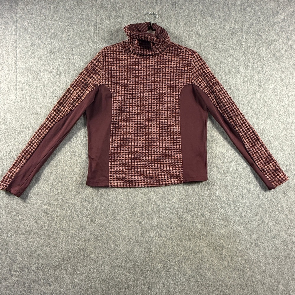 Nike Pro Hyperwarm Women's XL Mock Neck Long Sleeve Top Red Pullover